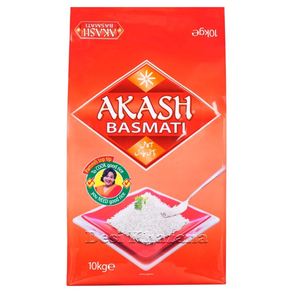 Akash Basmati Rice 10 Kg - Desi Khazana