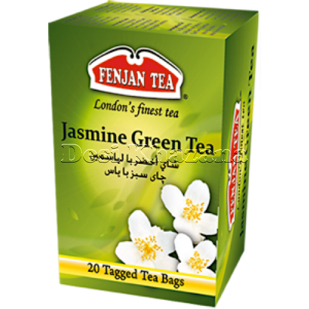 Fenjan Jasmine Green Tea Bags - Desi Khazana