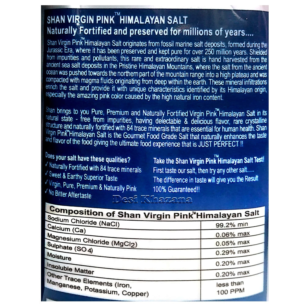 Shan Himalayan Pink Salt 400 gm - Desi Khazana