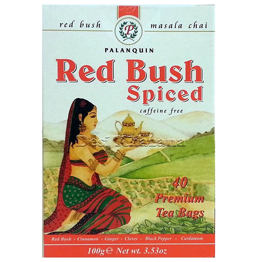 Palanquin Red Bush Spiced Tea Bags (Caffeine Free) - Desi Khazana