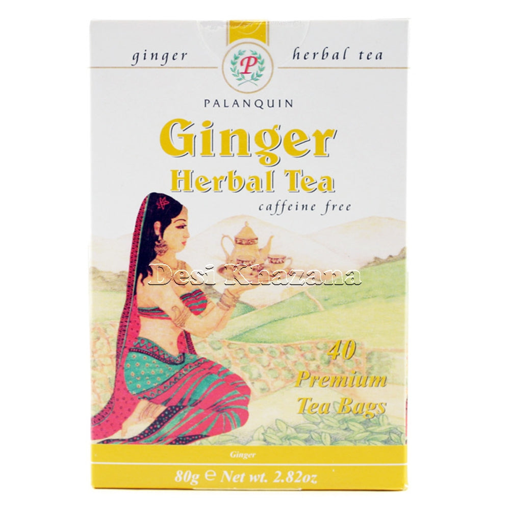 Palanquin Ginger Herbal Tea Bags (Caffeine Free) - Desi Khazana