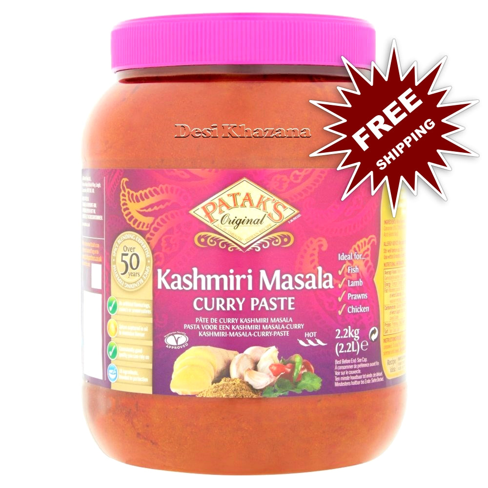 Patak's Kashmiri Masala Spice Paste 2.2 Kg Jar Desi Khazana Free Shipping