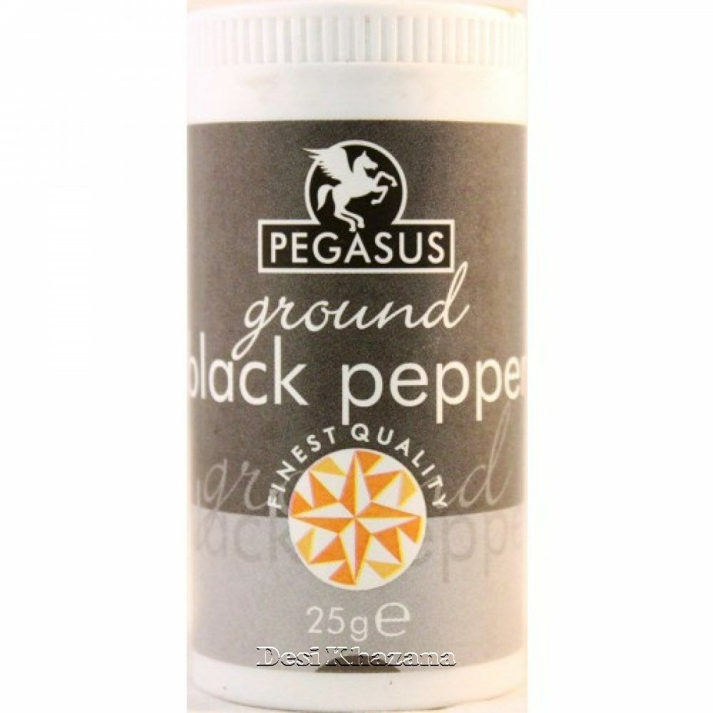 Pegasus Ground Black Pepper 25 gm Desi Khazana