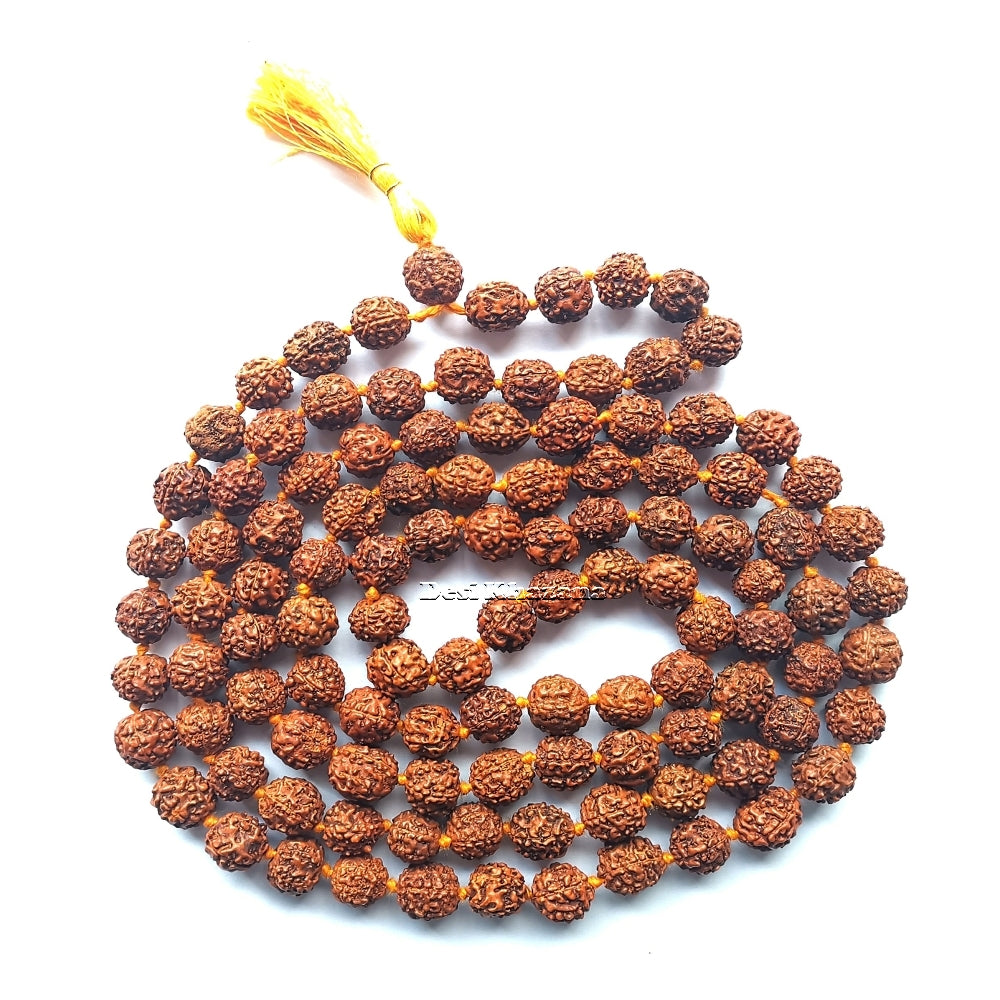 Rudraksha Mala 9 mm, 108 Beads Desi Khazana