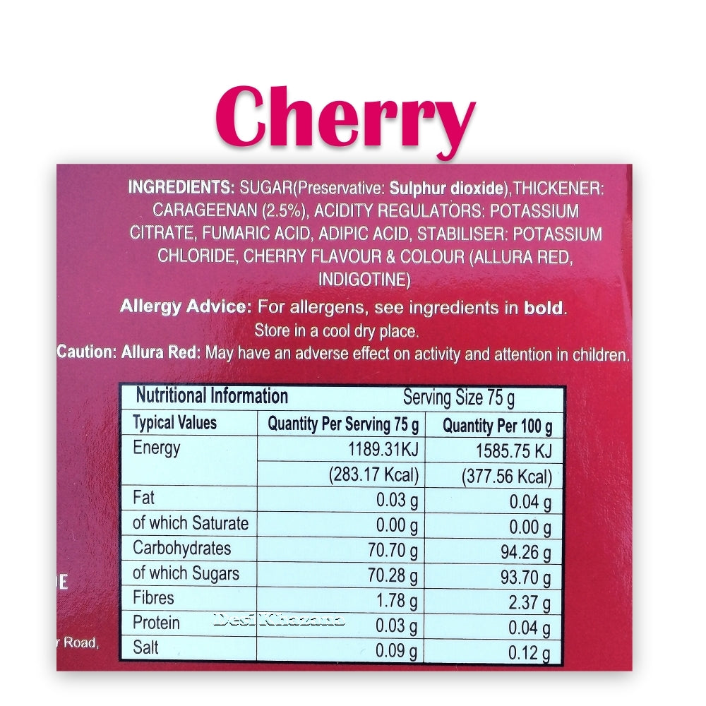 Weikfield Cherry Jelly Crystals Desi Khazana Vegetarian Jelly Desi Khazana