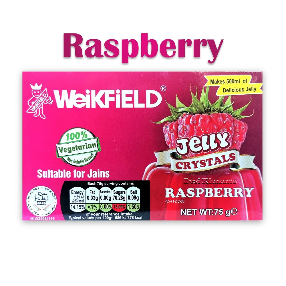 Weikfield Raspberry Jelly Crystals Desi Khazana Vegetarian Jelly Desi Khazana