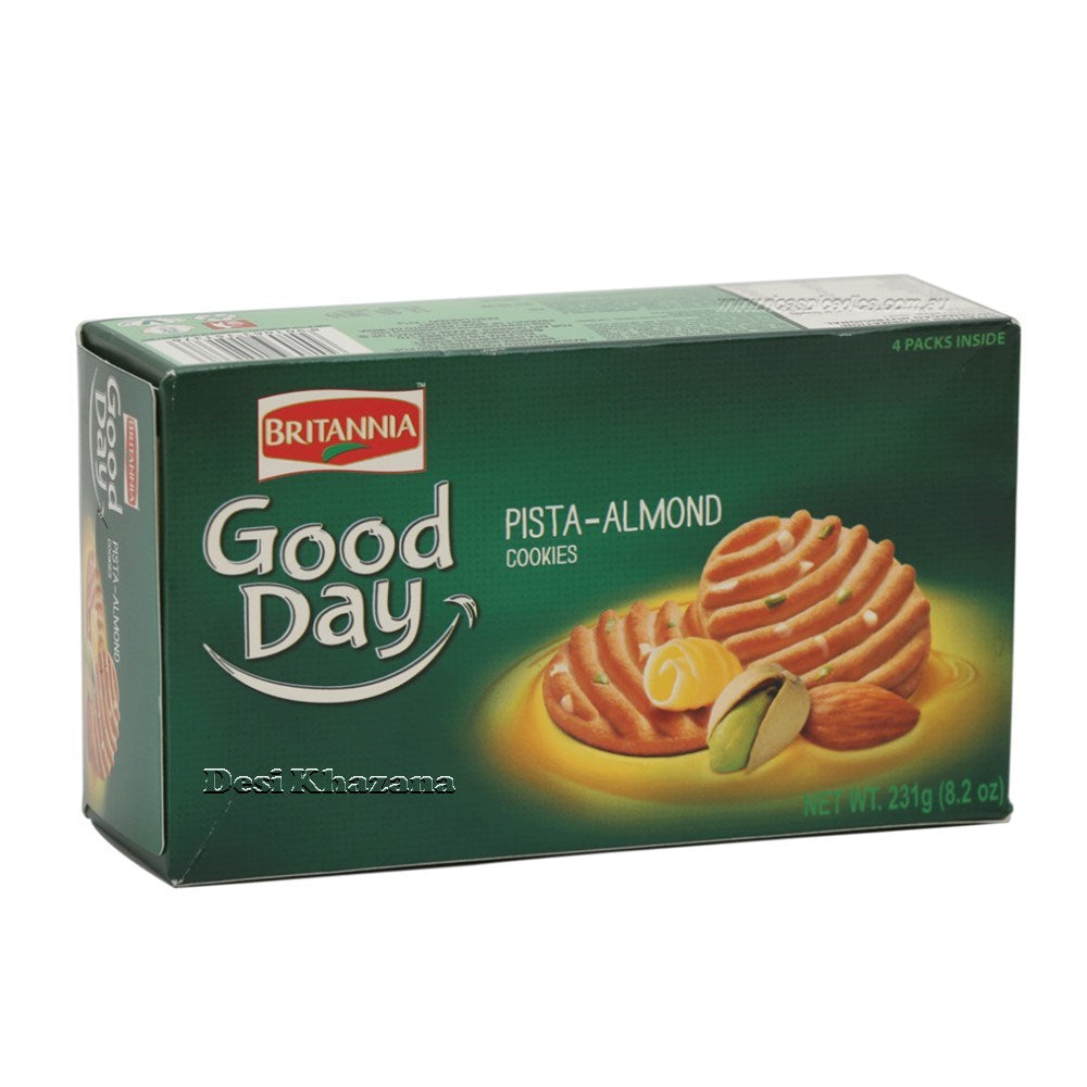Britannia Good Day Biscuits (Pista Badam) 216 gm - Desi Khazana