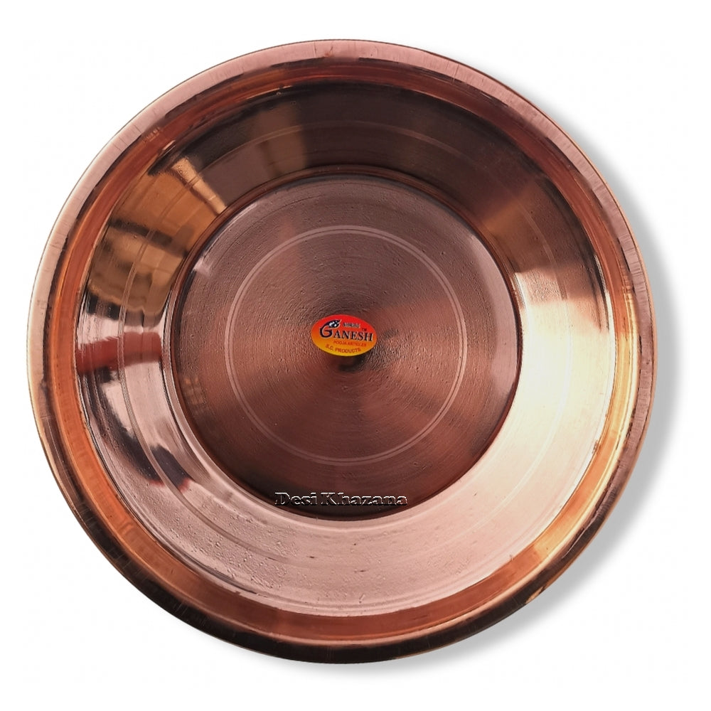 Copper Tamhan (Copper Puja Plate)