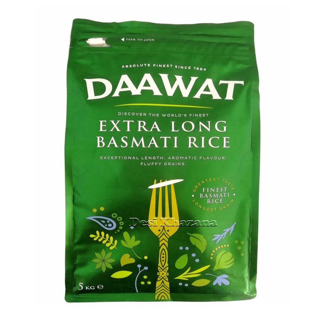 Daawat Extra Long Basmati Rice 5 Kg - Desi Khazana