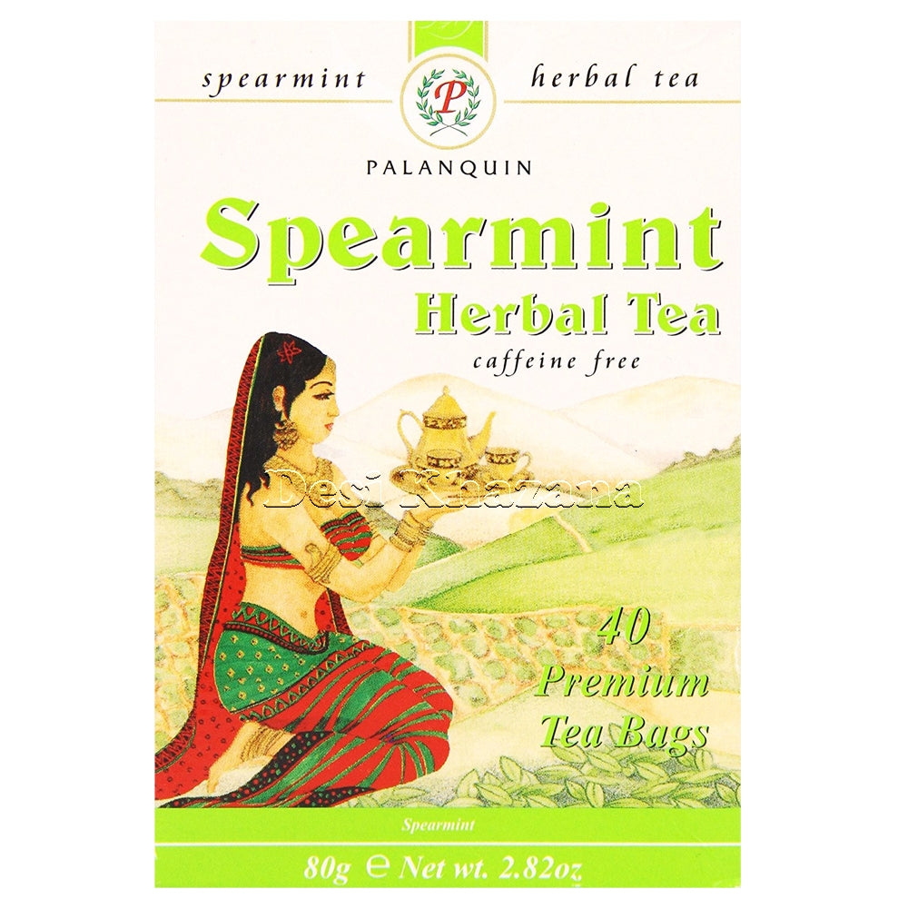 Palanquin Spearmint Herbal Tea Bags (Caffeine Free) - Desi Khazana