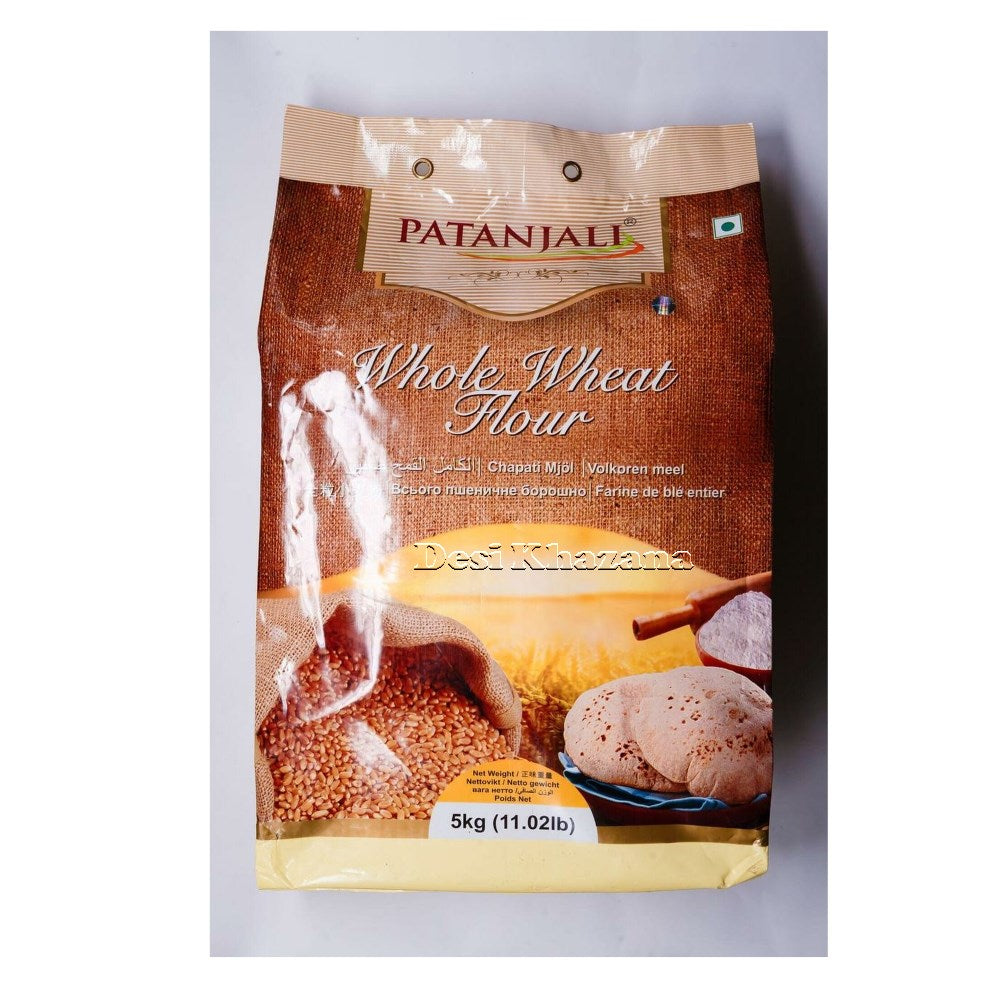 Patanjali Whole Wheat Atta 5 Kg - Desi Khazana