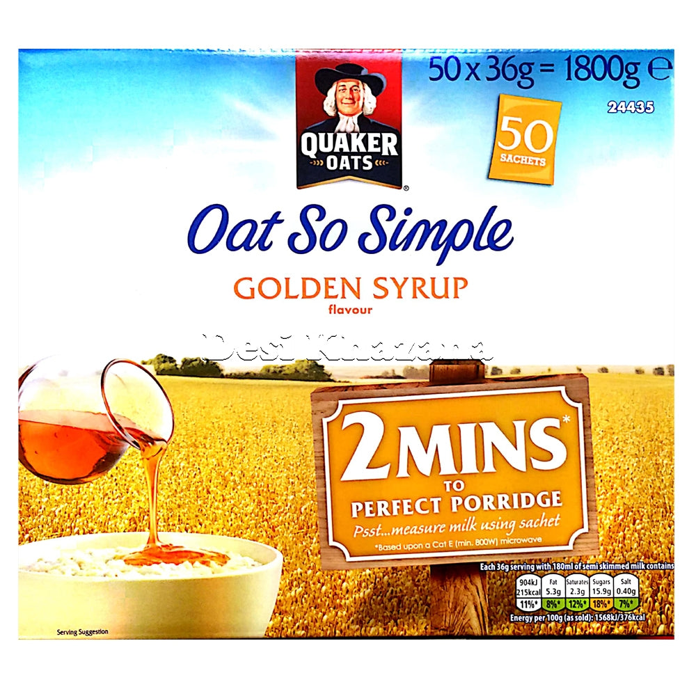 Quaker Oat So Simple Golden Syrup (50 Sachets) - Desi Khazana