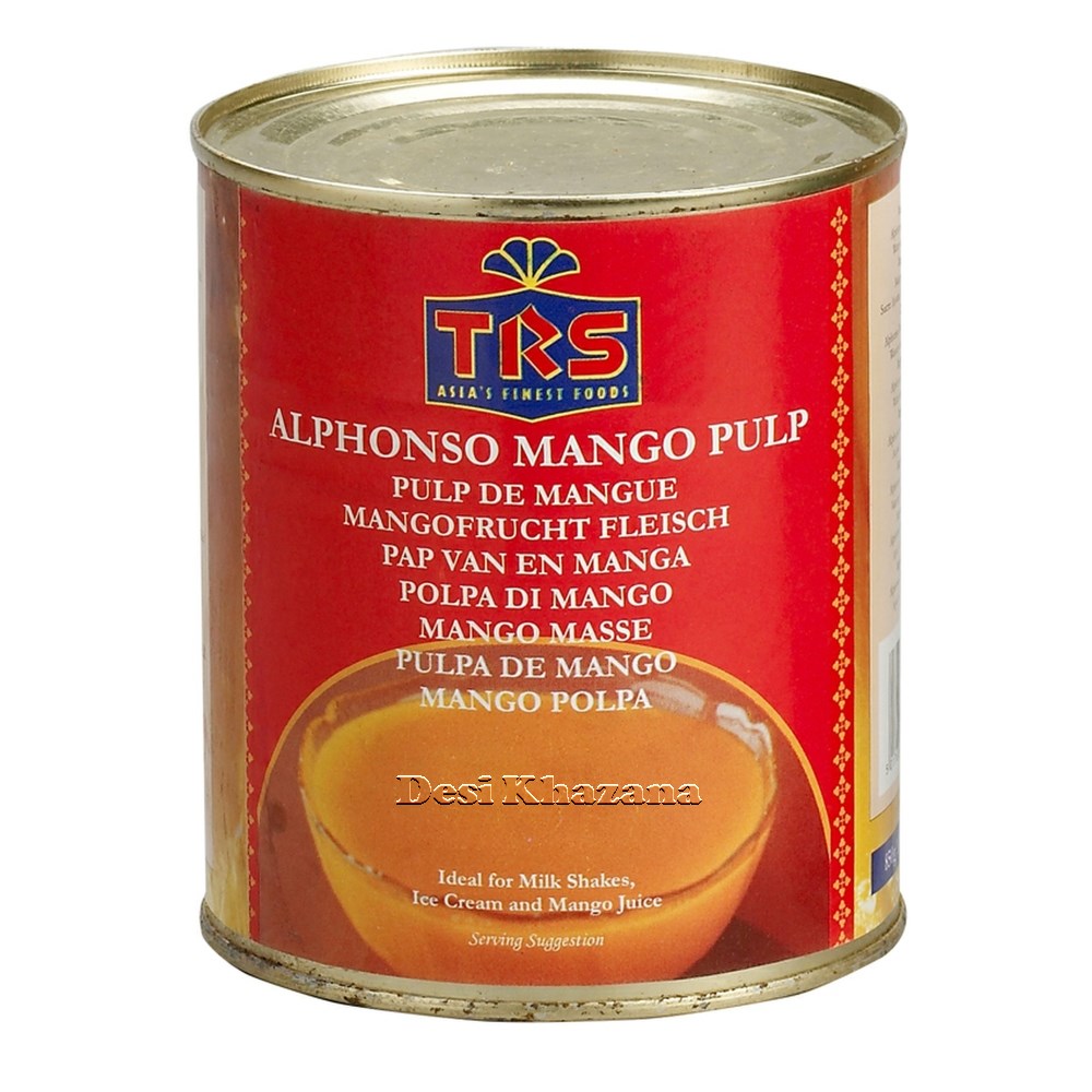 TRS Alphonso Mango Pulp 850 gm Desi Khazana