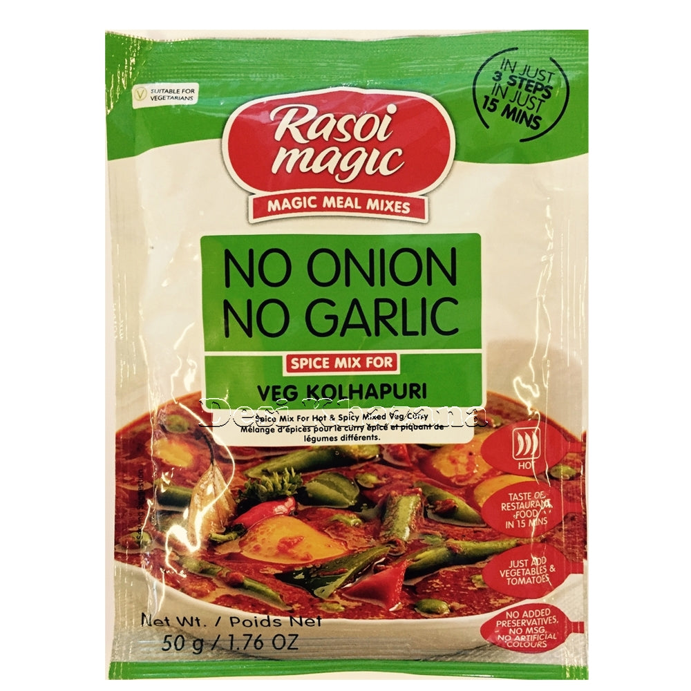 Rasoi Magic Veg Kolhapuri No Onion Garlic Spice Mix - Desi Khazana