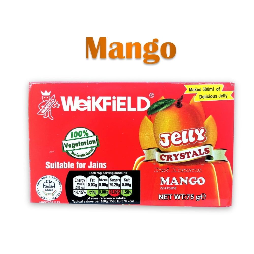 Weikfield Mango Jelly Crystals Desi Khazana Vegetarian Jelly Desi Khazana