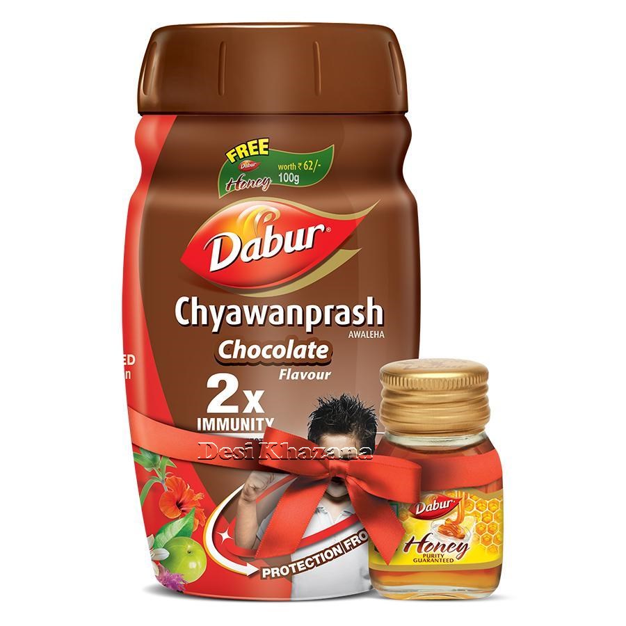 Dabur Chyawanprash Chocolate Flavour 900 gm - Desi Khazana